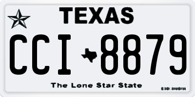 TX license plate CCI8879