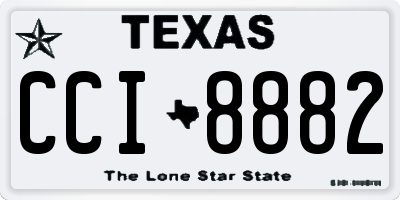 TX license plate CCI8882