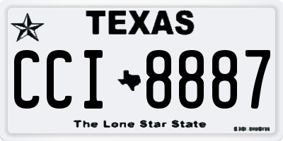 TX license plate CCI8887