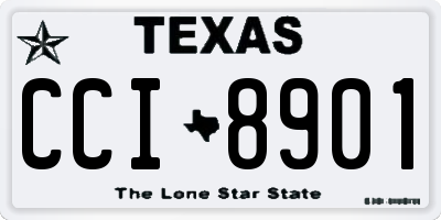 TX license plate CCI8901