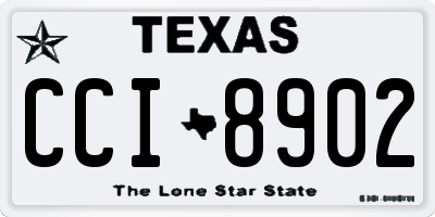 TX license plate CCI8902