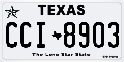 TX license plate CCI8903