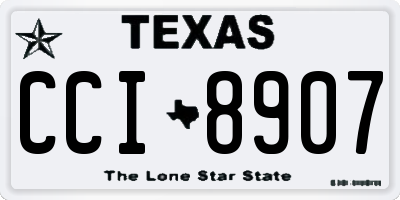 TX license plate CCI8907
