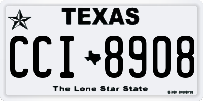 TX license plate CCI8908