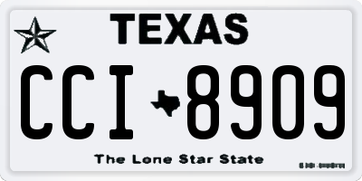TX license plate CCI8909