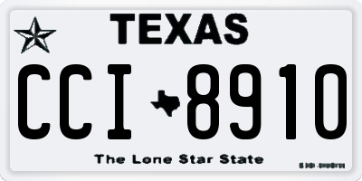 TX license plate CCI8910
