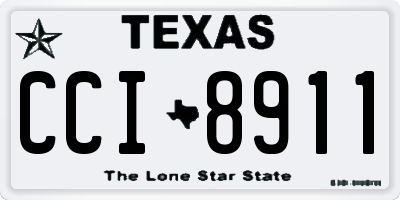 TX license plate CCI8911
