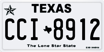 TX license plate CCI8912