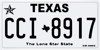 TX license plate CCI8917