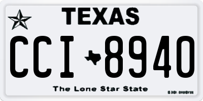 TX license plate CCI8940
