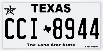 TX license plate CCI8944