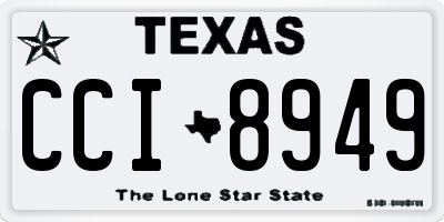 TX license plate CCI8949