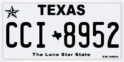 TX license plate CCI8952