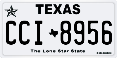 TX license plate CCI8956