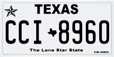 TX license plate CCI8960