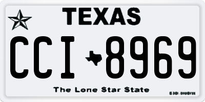 TX license plate CCI8969