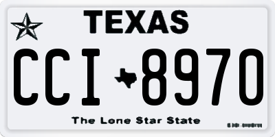 TX license plate CCI8970