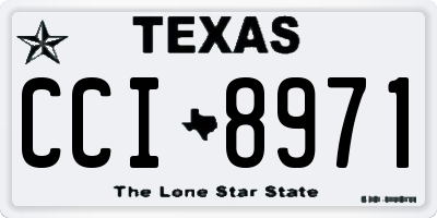 TX license plate CCI8971