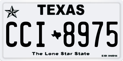 TX license plate CCI8975
