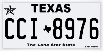 TX license plate CCI8976