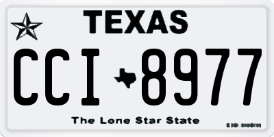 TX license plate CCI8977