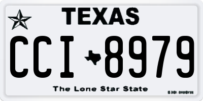TX license plate CCI8979