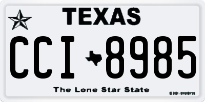 TX license plate CCI8985