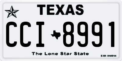 TX license plate CCI8991