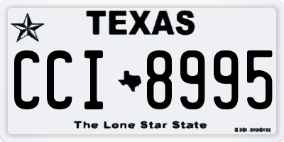 TX license plate CCI8995