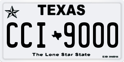 TX license plate CCI9000