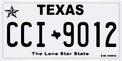 TX license plate CCI9012