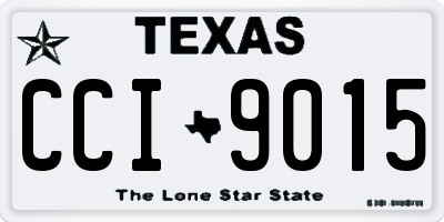 TX license plate CCI9015