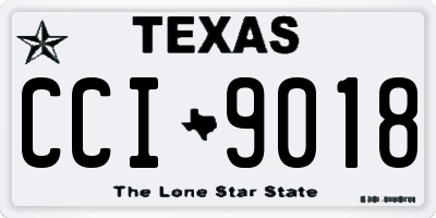 TX license plate CCI9018