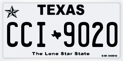 TX license plate CCI9020