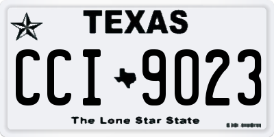 TX license plate CCI9023