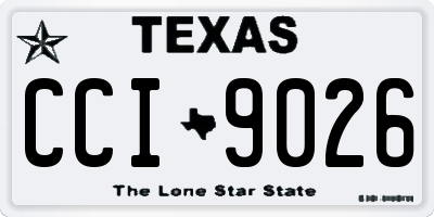 TX license plate CCI9026