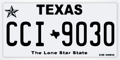 TX license plate CCI9030