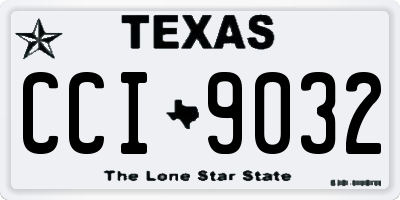TX license plate CCI9032