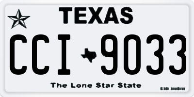 TX license plate CCI9033