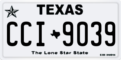 TX license plate CCI9039