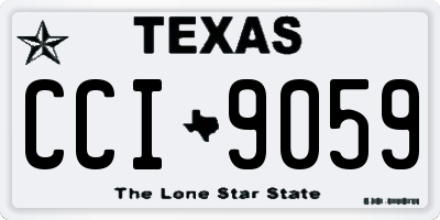 TX license plate CCI9059