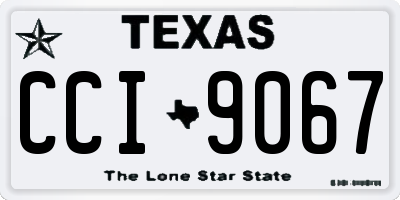 TX license plate CCI9067