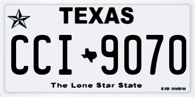 TX license plate CCI9070