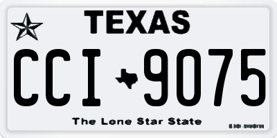 TX license plate CCI9075