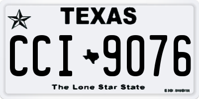 TX license plate CCI9076