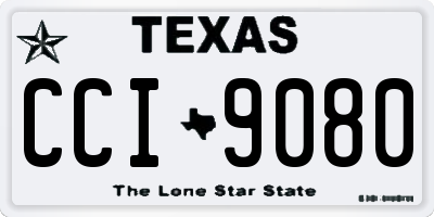 TX license plate CCI9080