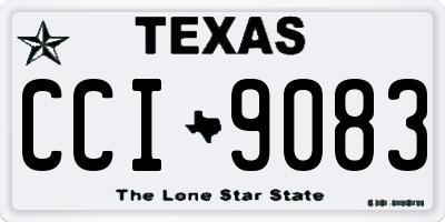 TX license plate CCI9083