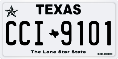 TX license plate CCI9101