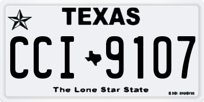 TX license plate CCI9107