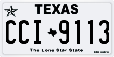 TX license plate CCI9113